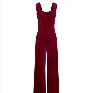 Velvet Corset Jumpsuit